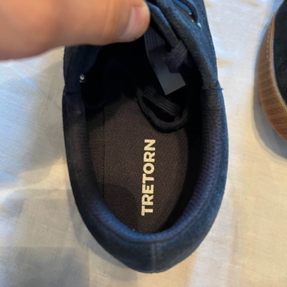Tretorn Nylite Navy Suede Sneakers Sz 8 DEADSTOCK​​​​ - Picture 7 of 7